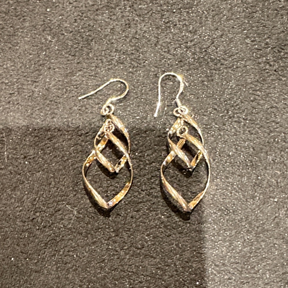 Elegant Silver Sterling Dangle Earrings